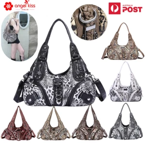 Angel Kiss Women Handbags Leopard Top-handle Satchel Dumpling Pack Shoulder Bag - Picture 1 of 25
