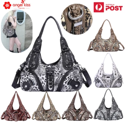 Angel Kiss Women Handbags Leopard Top-handle Satchel Dumpling Pack Shoulder Bag