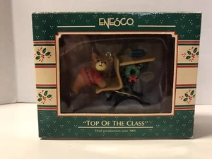 Enesco Treasury Ornament Top of the Class 1989 Teddy Bear NIB - Picture 1 of 7