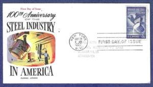 1957 FDC Steel Industry issue #1090 Fluegel cachet - Picture 1 of 1