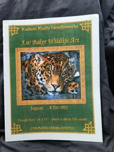 Jaguar Kustom Kraft Counted Cross Stitch Chart Pattern #jw-003 14x11 - Picture 1 of 5