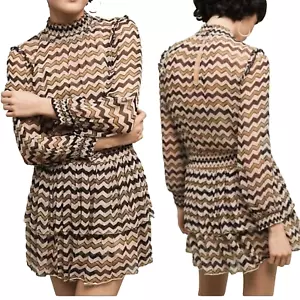 Anthropologie HD in Paris Women's Sierade Printed Dress Beaded Neckline Size 6 - Picture 1 of 9
