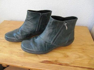 Romika Stiefelette Ankle Boots 43 Schuhe dunkel petrol Glattleder 4 cm Absatz - Bild 1 von 4