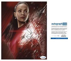 Zoe Saldana “ STAR TREK” AUTOGRAPH ‘Nyota Uhura’ Signed 10x8 Photo ACOA - Picture 1 of 3