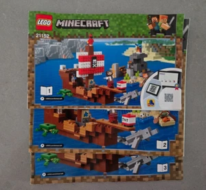 LEGO Minecraft The Pirate Ship Adventure 21152 Complete Manuals Minifigures - Picture 1 of 3