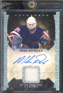 2023 Leaf In The Game Mike Richter #GUA-MR2 Game Used Patch Auto /15 Rangers - Bild 1 von 2