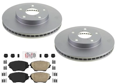Rotores e pastilhas de freio a disco revestidos dianteiros para Toyota Rav4 Rav-4 2001-2005 - Imagem 1 de 4