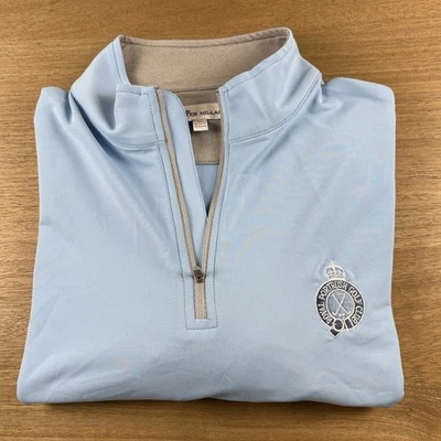 Pullover de golf Peter Millar x Royal Portrush GC para hombre mediano M Perth 1/4 cremallera Foto 1 de 4