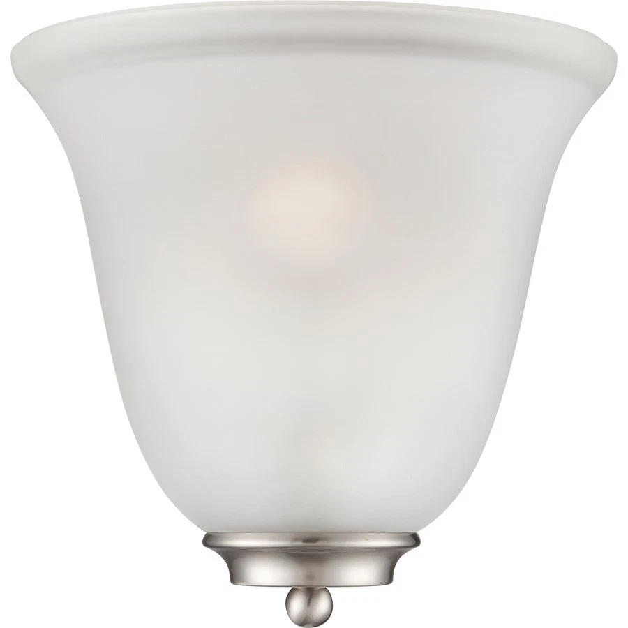 Nuvo Empire 1 Light Wall Sconce w/ Frosted Glass, Brushed Nickel - 60-5377 - Image 1 of 1