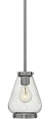 Hinkley Lighting 3687 Finley 1 灯 6 英寸宽室内迷你吊坠 - 镍 — 第 1/4 张图片