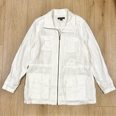 Chaqueta Tommy Bahama de lino blanca talla grande Foto 1 de 4