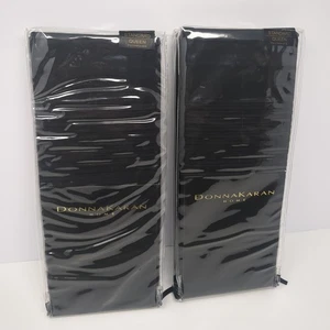 Neu in Verpackung Donna Karan Home maßgeschneiderte Plissee Kollektion Queen Kissenbezüge 2er Set schwarz - Bild 1 von 10