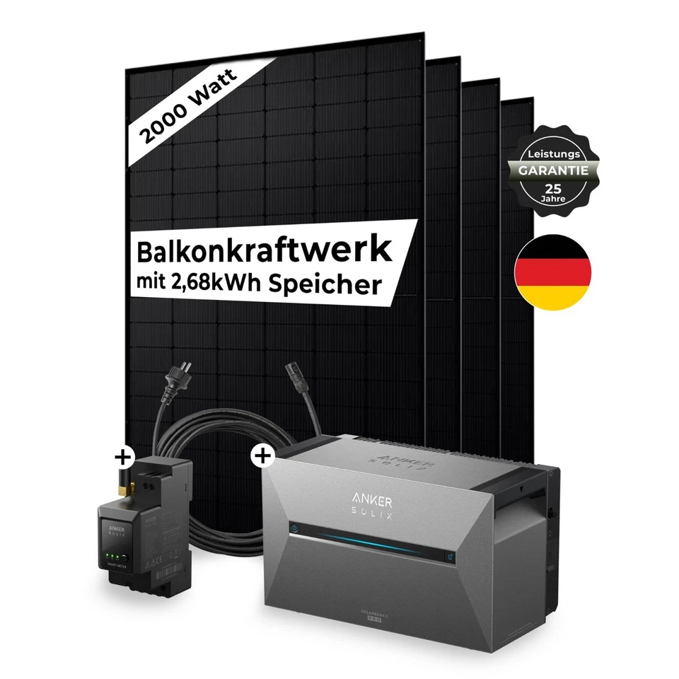 Anker SOLIX Solarbank 3 E2700 PRO Speicher Balkonkraftwerk Batterie 2 68kWh Neu