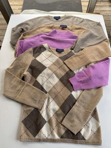 Cashmere Sweaters Crafters Cutters Upcycle FLAWS Lot of 6 See Photos & READ - Picture 1 of 13