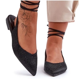 Bailarinas para mujer con cordones decoradas con tachuelas - Imagen 1 de 5