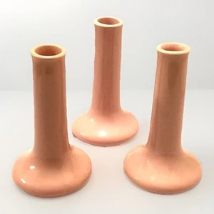 MCM Vase Petal Pink Bud Vases Rose Minimalist Table Decor VTG Party Set 3 Hall - Picture 1 of 19
