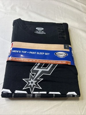 Nuevo Concepto Deportes San Antonio Spurs Camisa Pantalones Conjunto para Dormir Para Hombre’s XL E3 Foto 1 de 2