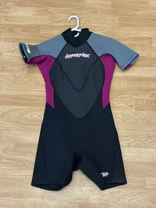 Hyperflex Youth Shorty Wetsuit Size 10 Black Pink Gray Neoprene Surf Swim - Picture 1 of 4