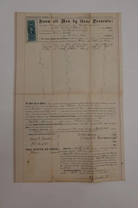 1870 WARRANTY DEED STATE OF OHIO - Picture 1 of 4