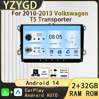 Multimedia Car Radio Player Screen GPS For 2010-2013 Volkswagen T5 Transporter - Image 1 of 4