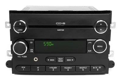 Radio AMFM Ford Fusion Mercury Milan 08 con actualización de entrada auxiliar 8E5T-18C815-BF Foto 1 de 4