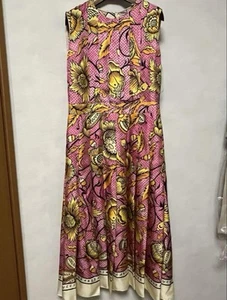 Rare Gucci 19SS Floral Pleated Silk Sleeveless Midi Dress One Size from Japan - Picture 1 of 24