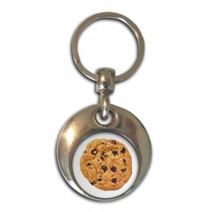 Cookie Round Metal Key Ring (37mm x 37mm) - Foto 1 di 2