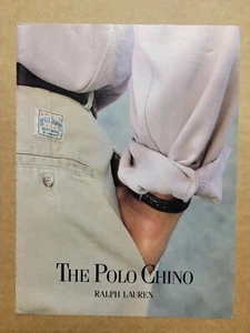 VINTAGE ORIGINAL 1991 Ralph Lauren Polo Chino Print Ad Polo Pants  - Picture 1 of 1