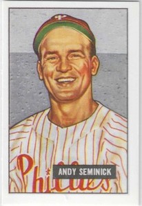 ANDY SEMINICK PHILADELPHIA PHILLIES 1986 COLLECTORS CARD CO. (1951 SERIES) CARD