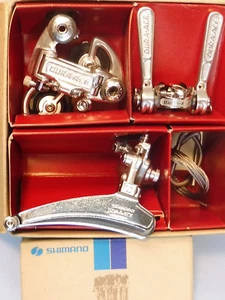 Juego de engranajes Shimano Dura Ace (Fr. / Mecánicas traseras y palancas dt) - Bicicleta L'eroica NOS - Imagen 1 de 15