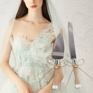 Stainless Steel Wedding Cake Cutter Set Cutter Cake Server Pizza Fondant Cake - Picture 1 of 11