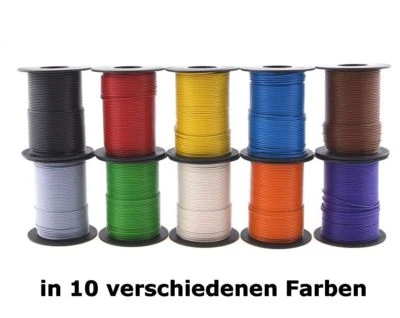 Beli Beco: 25 m / 50 m Modellbahnkabel (Kupferlitze), 0,25 mm² - freie Farbwahl