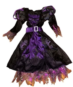 New Purple Black Witch Costume Girls Size Small Halloween - Picture 1 of 8