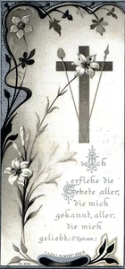 1910 Silver Gilt Death Remembrance  Card Joseph Salick Religious Paris German - Picture 1 of 3