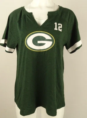 Camiseta gráfica para mujer Green Bay Packers NFL Majestic "#12 Aaron Rodgers" Foto 1 de 4