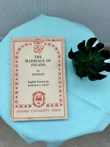The Marriage of Figaro English Version Edward J. Dent-Reprint 1965-Oxford Press - Imagen 1 de 3