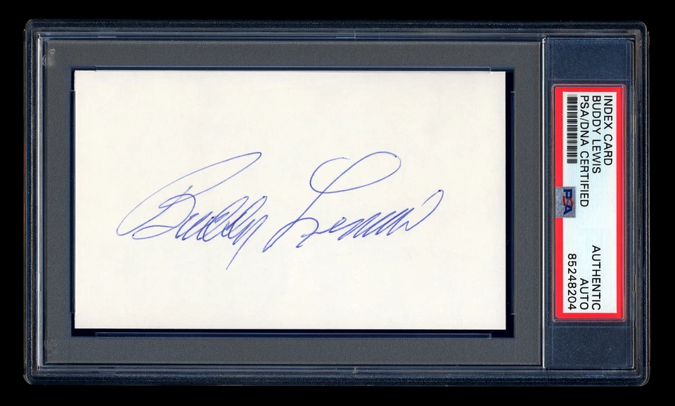 BUDDY LEWIS SIGNED MINT INDEX CARD PSA/DNA AUTO WASHINGTON SENATORS ALL STAR - Image 1 of 1