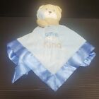 Carter's Teddy Bear One Of A Kind Plush Lovey Security Blanket Blue Rattle