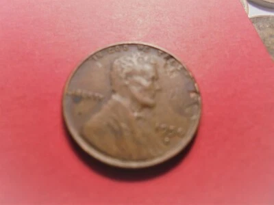  1950  D   WHEAT Cent (OBV  LAMINATION  ERROR  WITH  PEEL  #RED450D - Image 1 of 4