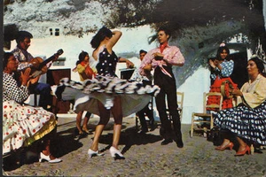 ANTIGUA POSTAL BAILES GITANOS ESPAÑA TIPICAL DANCES POSTCARD POSTKARTE CC01428 - Imagen 1 de 1