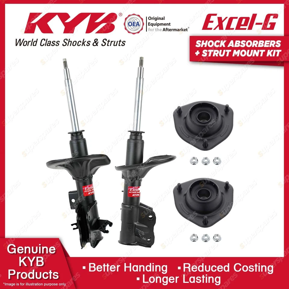 Pair Front KYB Shock Absorbers Strut Top Mount Kit for Volvo V40 FWD Wagon 99-01 - image 1 of 3
