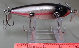 Scarce Shur Strike 3 3/4" Injured Minnow, TE, 3T, Red Sides, 1941-46 - Picture 1 of 5