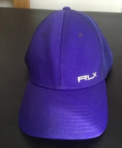 RLX GOLF RALPH LAUREN ROYAL BLUE GOLF CAP MESH BACK FLEX FIT SIZE L/XL - Picture 1 of 3