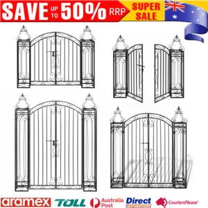 Entryway Garden Fence Gate Wrought Iron Ornamental Decoratve Corrosion Resistant - Picture 1 of 18