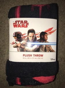 NEW STAR WARS THE LAST JEDI PLUSH THROW BLANKET 46X60 MINT REBEL LOGO DESIGN - Picture 1 of 3