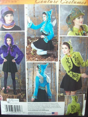 Simplicity Pattern S0494 Steampunk Jacket Hat Wings Nymph Costumes Size 6-12 UC - Image 1 of 4