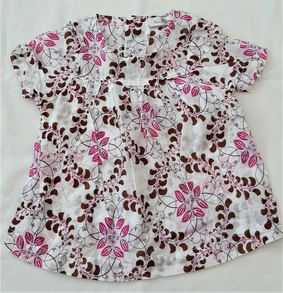Vêtement bébé fille - Chemise Bout'Chou 3 mois - Très bon état - Photo 1/1