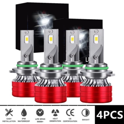 White For Chevy C10 C/K GMT400 Pickup Truck 1500 &2500 88-98 LED Headlight Bulbs - Image 1 of 4