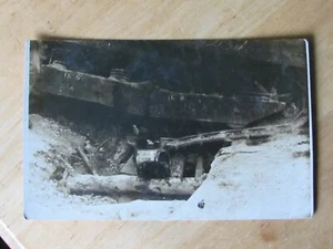 WW1 1919 US SOLDAT ECHTFOTO POSTKARTE RENNBAHNFAHRZEUG - HOLT TRAKTOR STIL - Bild 1 von 4