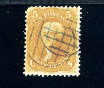 Scott 67b Usado FVF US 1861 Jefferson Raro SCV $4,850 Foto 1 de 2